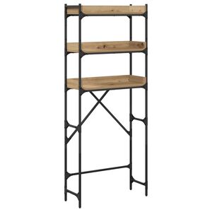 vidaXL Polica za pralni stroj s polico Umetni hrast 67 x 25 x 163 cm
