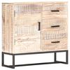 vidaXL Komoda bela 73x30x75 cm trden akacijev les