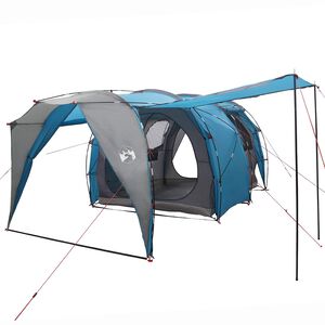 vidaXL Tunelski &scaron;otor 4-osebni Modra 185T poliester s PU premazom