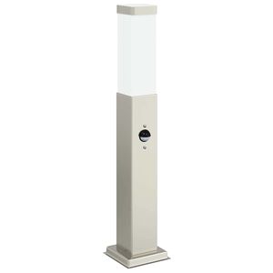 vidaXL Stebriček s senzorjem 50 cm nerjaveče jeklo IP44