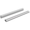 vidaXL Palica za omaro 2 pcs srebrna 764 x 15 x 29 mm