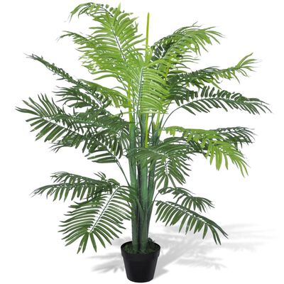 vidaXL Umetna rastlina palma Phoenix z loncem 130 cm