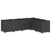 vidaXL Vrtno cvetlično korito črno 160x120x53 cm PP