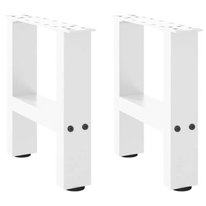vidaXL Noge za klubsko mizico bele barve 2 kosa 30 x (30-31) cm jeklo