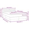 vidaXL Box spring postelja z vzmetnico temno zelena 140x220 cm žamet