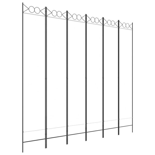 vidaXL Paravan 6-delni bel 240x220 cm blago