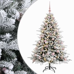 vidaXL Umetna božična jelka z bučko 120 cm 150 LED Toplo bela