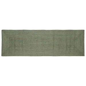 vidaXL Preproge za povr&scaron;ine Pravokotna Olivno zelena 80 x 200 cm Juta