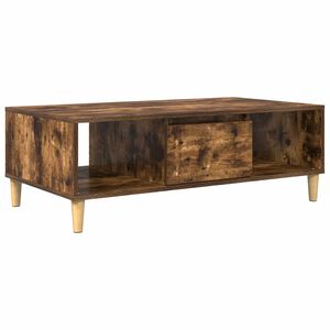 vidaXL Klubska miza Dimljeni oreh 102 x 55 x 35 cm Inženirski les