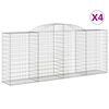 vidaXL Obokane gabion ko&scaron;are 4 kosa 300x50x120/140 cm pocinkano železo