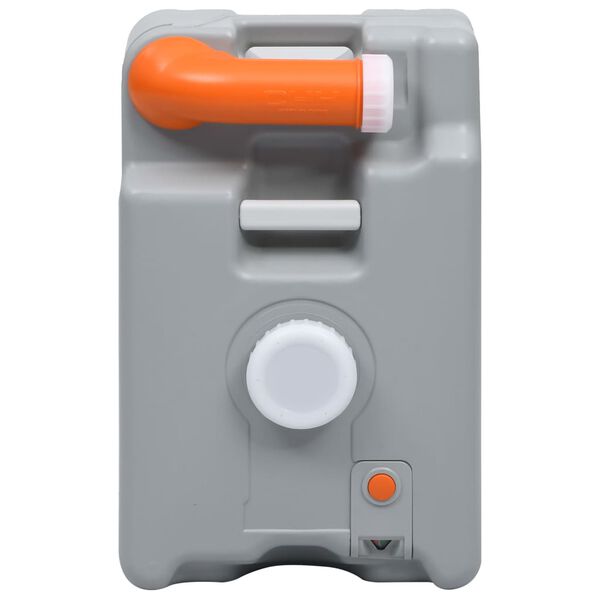 vidaXL Posoda za vodo na kolesih za kampiranje 25 L siva