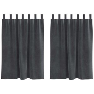 vidaXL Zatemnitvene zavese 2 pcs Svetlo siva 140 x 140 cm Žamet