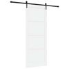 vidaXL Drsna vrata ORKDAL 93 x 232 cm Inženirski les Bela in črna
