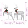 vidaXL Božični severni jeleni 6 kosi srebrni 120 LED akril