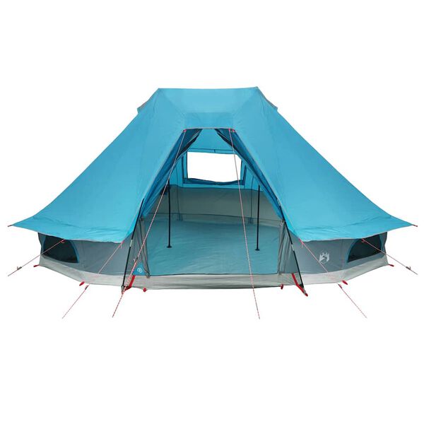 vidaXL Družinski tipi šotor s streho Modra 466 x 310 x 240 cm