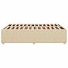 vidaXL Posteljni okvir brez vzmetnice krem 140x190 cm blago