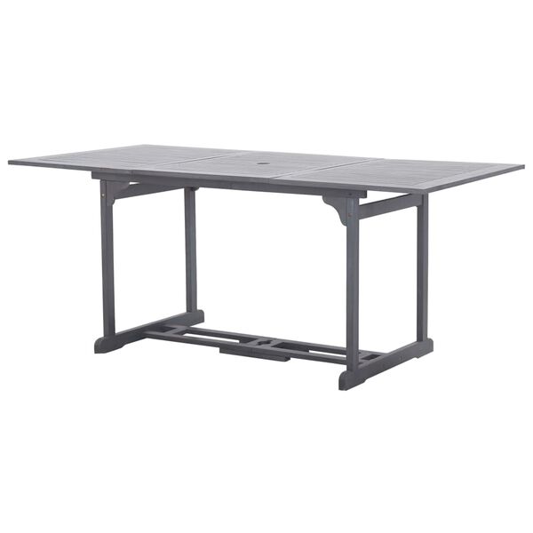 vidaXL Vrtna jedilna garnitura 9-delna trden akacijev les siva