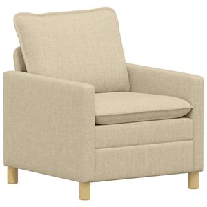 vidaXL Kavč Krem 76 x 81 x 87,5 cm Blago