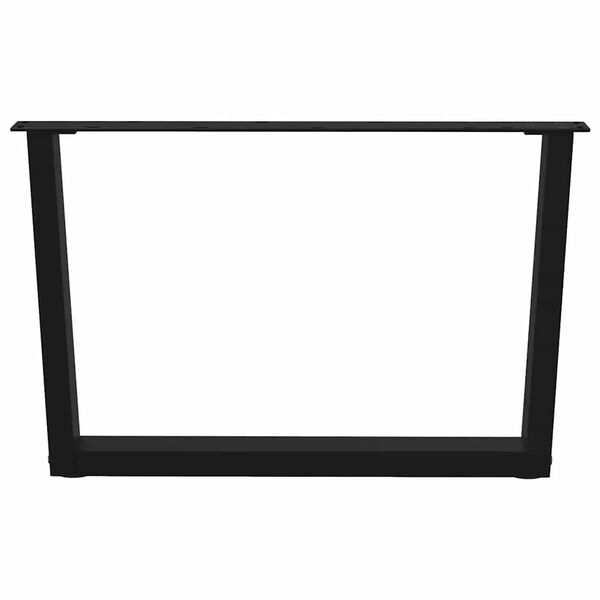 vidaXL Noge za klubsko mizico v obliki črke V 2 kosa črne 70 x (42-43,3) cm jeklo