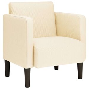 vidaXL Sedežna garnitura z nasloni za roke krem 54 cm Corduroy tkanina