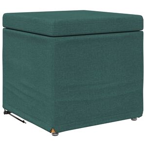 vidaXL Stolica Temno zelena 41 x 41 x 40 cm Tkanina in obdelano les
