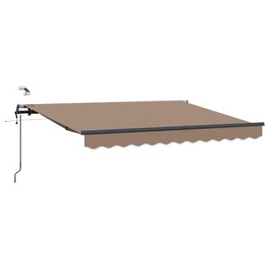 vidaXL Vlečna tenda Taupe 500 &times; 300 cm Poliester