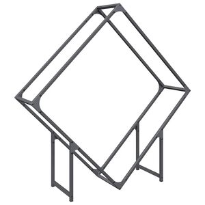 vidaXL Stojalo za drva Antracit 100x25x100 cm Hladno valjano jeklo