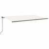 vidaXL Ročno zložljiva tenda 500x350 cm krem