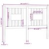 vidaXL Posteljno vzglavje črno 146x4x100 cm trdna borovina