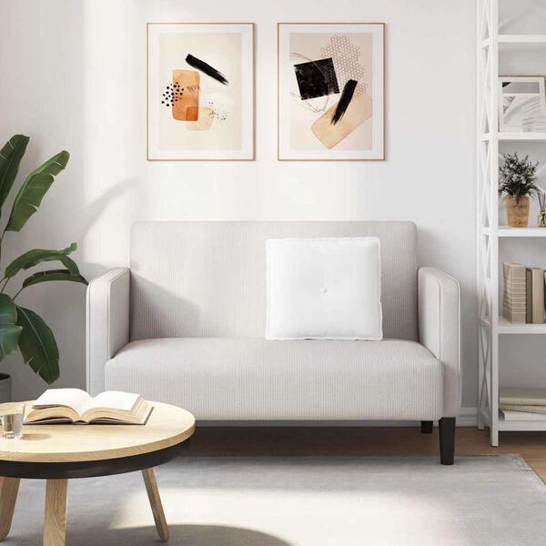 vidaXL Poglavni vzglavnik Bela 50 x 19 x 45 cm blago