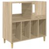 vidaXL Stojalo za gramofon Sonoma hrast 82 x 39,5 x 82,5 cm