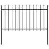 vidaXL Vrtna ograja Woerden s suličastim vrhom jeklo 181x100 cm črna