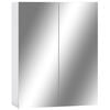vidaXL Kopalni&scaron;ka omarica z ogledalom bela 60x15x75 cm MDF