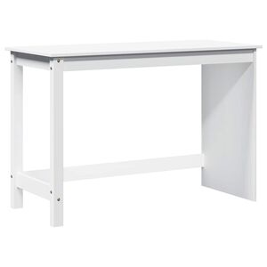 vidaXL Miza Bela 112 x 50 x 75 cm Masivno borovo les