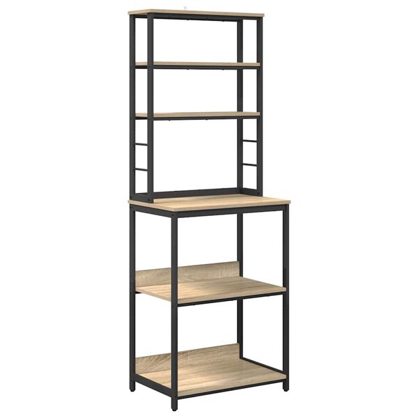 vidaXL Kuhinjska polica Sonoma hrast 60 x 40 x 168 cm Konstruiran les