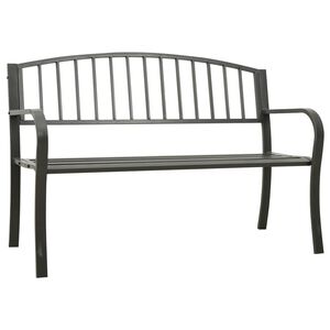 vidaXL Vrtna klop siva 120 cm jeklo