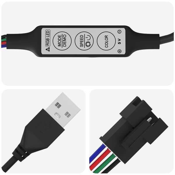 vidaXL LED trak z LED lučmi 4 pcs Črna in prozorna 230 x 0,8 x 0,3 cm