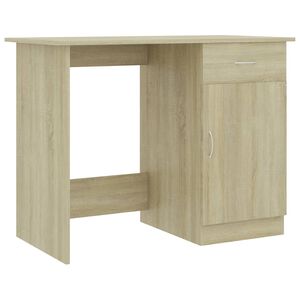 vidaXL Pisalna miza sonoma hrast 100x50x76 cm iverna plo&scaron;ča