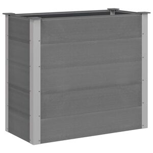 vidaXL Visoka greda WPC 100x50x91 cm siva