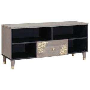 vidaXL TV omarica s predalom Siva 100 x 33 x 46 cm Masiven les manga