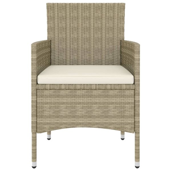 vidaXL Vrtna sedežna garnitura 5-delna poli ratan bež