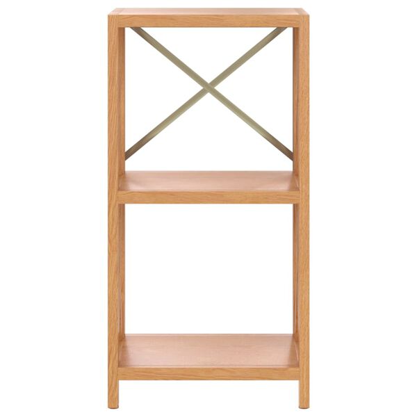 vidaXL Regal 3-nadstropni 40x30x78 cm trdna hrastovina