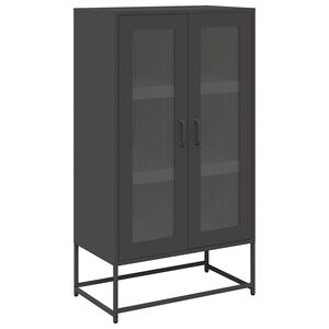 vidaXL Visoka deska črna 68x39x123 cm Jeklo
