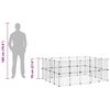 vidaXL Ograda za hišne ljubljenčke s 36 paneli črna 35x35 cm jeklo