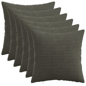vidaXL Prevleka za blazino 6 pcs HEERLEN Antracit 30 x 30 cm korduroy