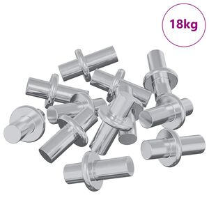 vidaXL Polica Peg 4500 pcs srebrna 8,6 x 8,6 x 14,6 mm Jeklo