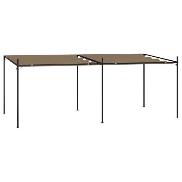 vidaXL Paviljon z zložljivo streho 600x300x233 cm taupe