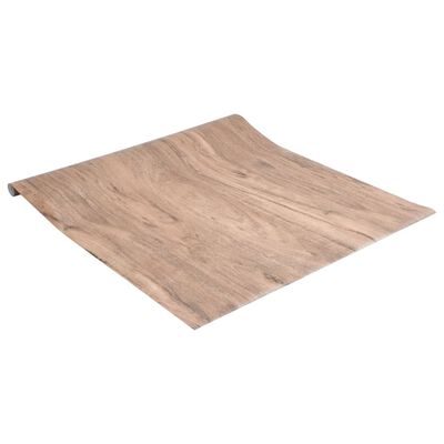 vidaXL Nalepka za pohištvo samolepilna videz lesa 90x500 cm PVC