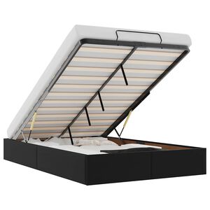 vidaXL Otomanski posteljni okvir brez vzmetnice črn 120x190 cm