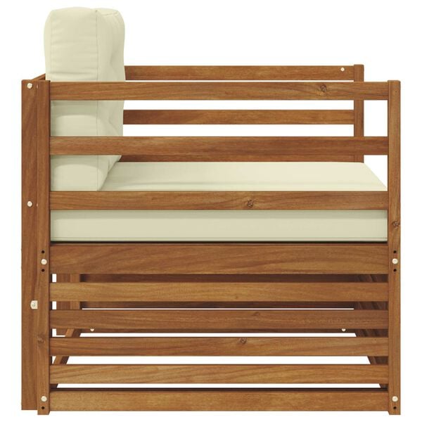 vidaXL Zunanja garnitura za sedenje Masivno akacijevo les in poliester